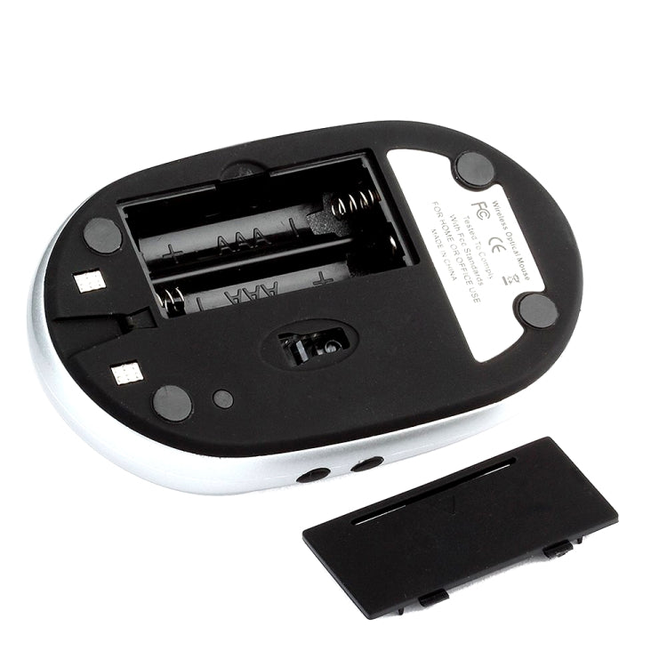 Lisslune | MZ-012 2.4G 1200 DPI Wireless Rechargeable Optical Mouse with 3 Ports USB HUB / Charging Dock (Silver)