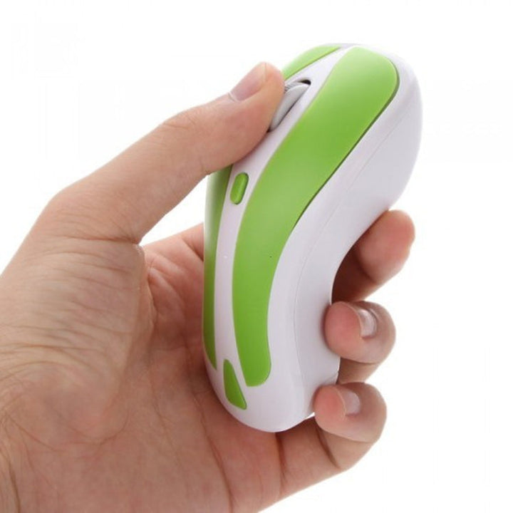 Lisslune | PR-01 6D Gyroscope Fly Air Mouse 2.4G USB Receiver 1600 DPI Wireless Optical Mouse for Computer PC Android Smart TV Box (Green + White)