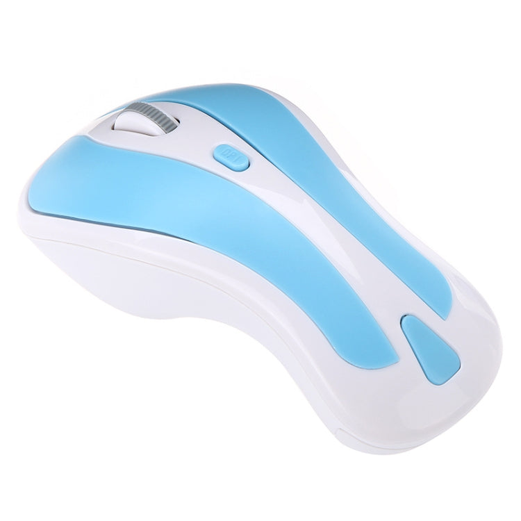 Lisslune | PR-01 6D Gyroscope Fly Air Mouse 2.4G USB Receiver 1600 DPI Wireless Optical Mouse for Computer PC Android Smart TV Box (Blue + White)