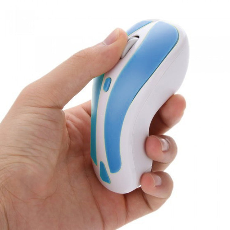 Lisslune | PR-01 6D Gyroscope Fly Air Mouse 2.4G USB Receiver 1600 DPI Wireless Optical Mouse for Computer PC Android Smart TV Box (Blue + White)