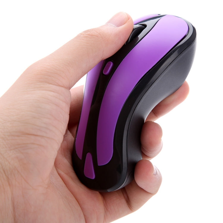 Lisslune | PR-01 6D Gyroscope Fly Air Mouse 2.4G USB Receiver 1600 DPI wireless optical mouse for Computer PC Android Smart TV Box (Purple + Black)