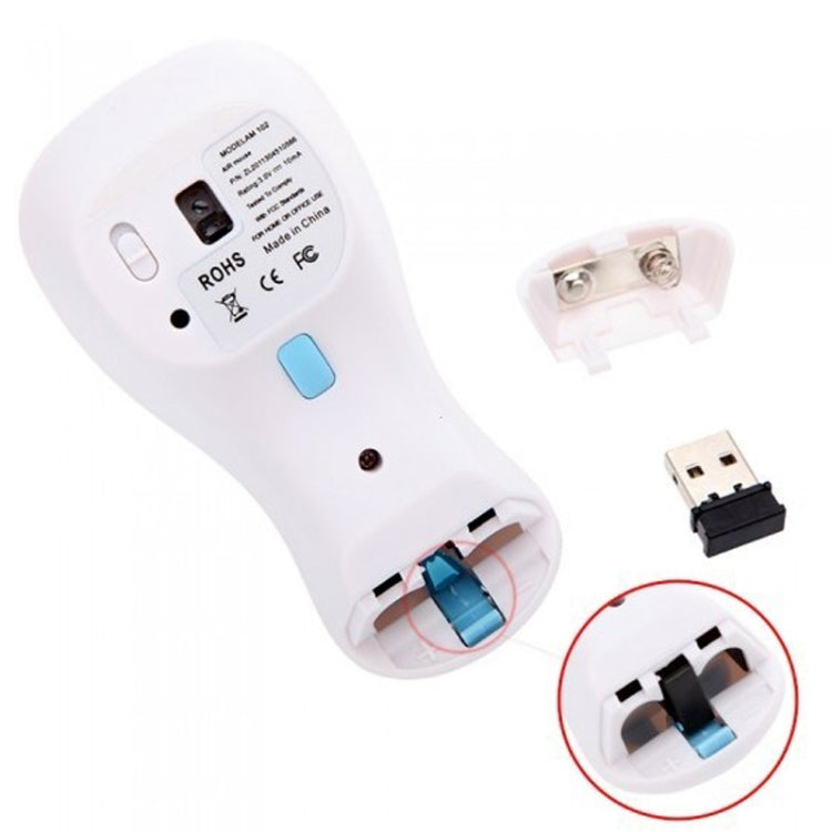 Lisslune | PR-01 6D Gyroscope Fly Air Mouse 2.4G USB Receiver 1600 DPI Wireless Optical Mouse for Computer PC Android Smart TV Box (Purple + White)