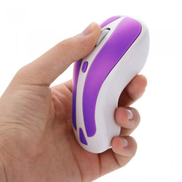 Lisslune | PR-01 6D Gyroscope Fly Air Mouse 2.4G USB Receiver 1600 DPI Wireless Optical Mouse for Computer PC Android Smart TV Box (Purple + White)