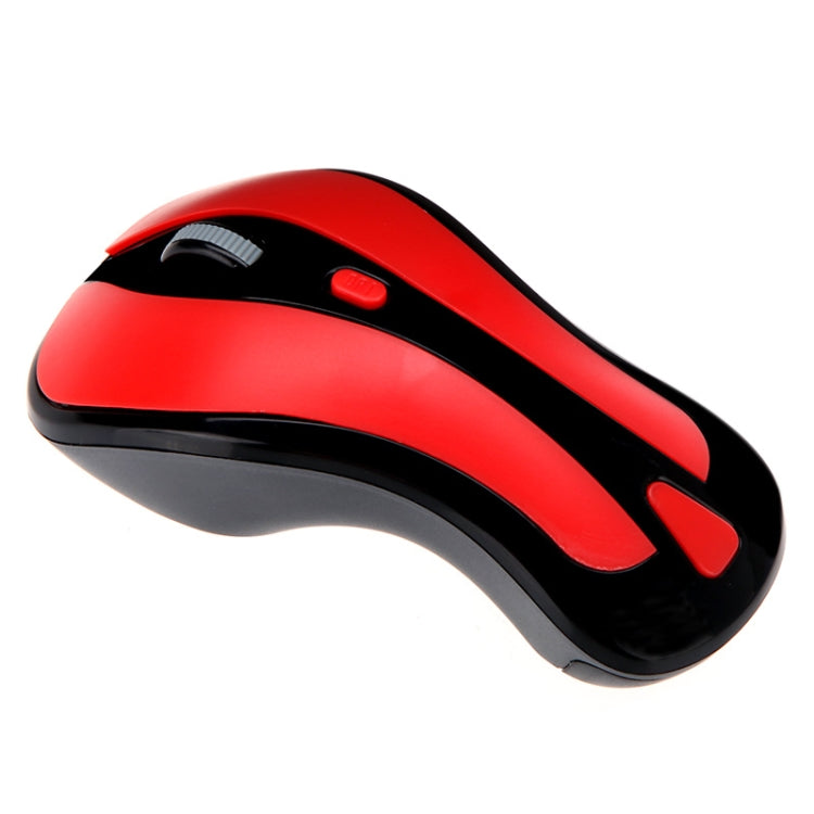 Lisslune | PR-01 6D Gyroscope Fly Air Mouse 2.4G USB Receiver 1600 DPI wireless optical mouse for computer PC Android Smart TV Box (Red + Black)