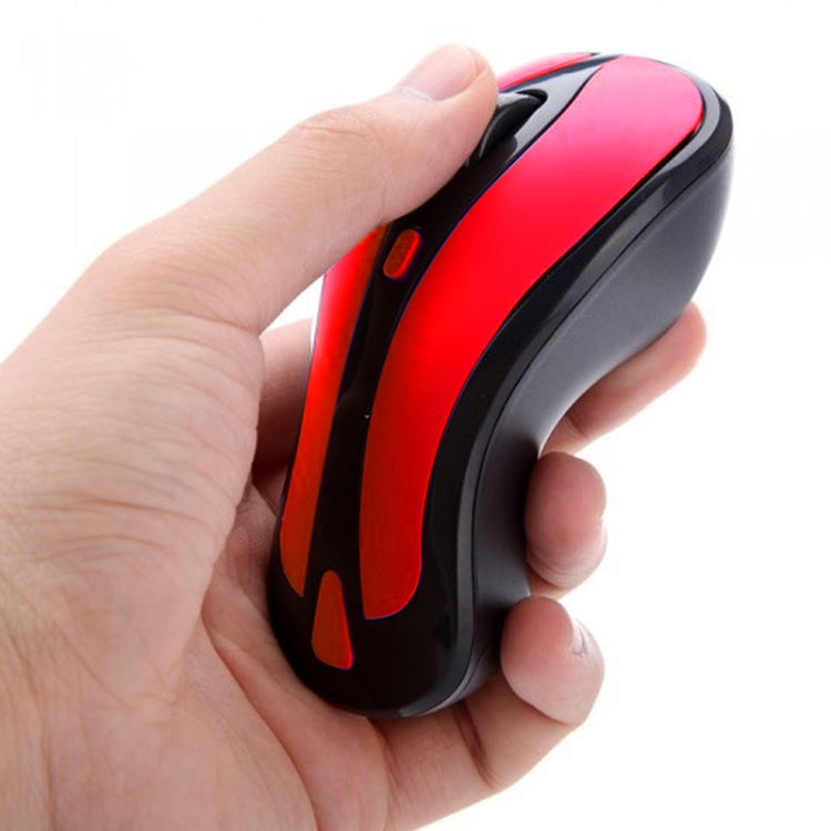 Lisslune | PR-01 6D Gyroscope Fly Air Mouse 2.4G USB Receiver 1600 DPI wireless optical mouse for computer PC Android Smart TV Box (Red + Black)