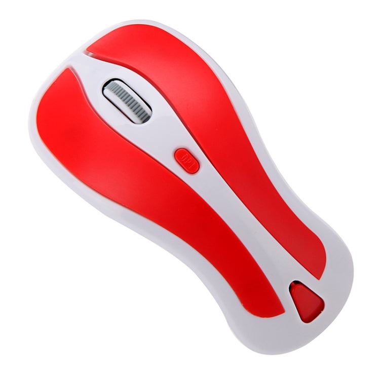 Lisslune | PR-01 6D Gyroscope Fly Air Mouse 2.4G USB Receiver 1600 DPI Wireless Optical Mouse for Computer PC Android Smart TV Box (Red + White)