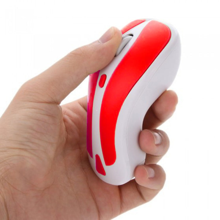 Lisslune | PR-01 6D Gyroscope Fly Air Mouse 2.4G USB Receiver 1600 DPI Wireless Optical Mouse for Computer PC Android Smart TV Box (Red + White)
