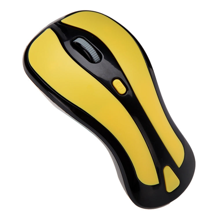 Lisslune | PR-01 6D Gyroscope Fly Air Mouse 2.4G USB Receiver 1600 DPI Wireless Optical Mouse for Computer PC Android Smart TV Box (Yellow + Black)