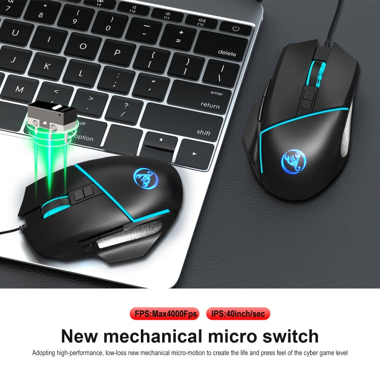 Lisslune | HXSJ V100 + A876 Mobile Game One-Hand Wired Keyboard + Mouse Set