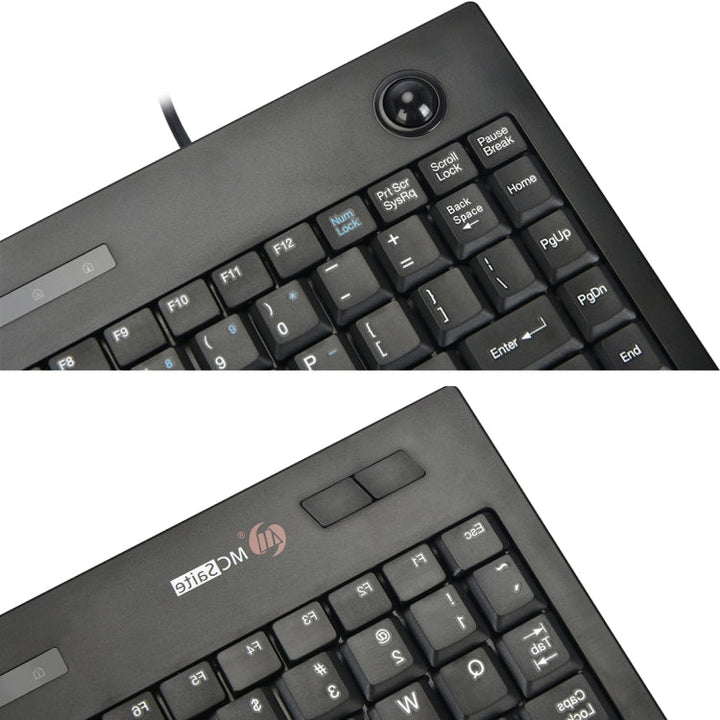 Lisslune | MC Saite MC-9712 Wired 88-Key Multimedia Computer Keyboard with Trackball for Windows