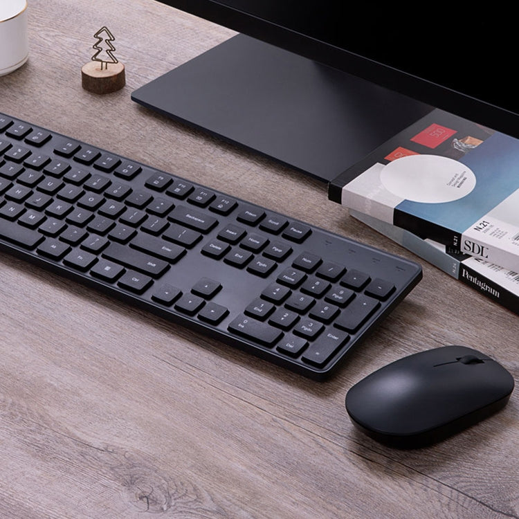 Lisslune | Original Xiaomi 2.4GHz Wireless Keyboard + Mouse Set 2 for Notebook Desktop Laptop (Black)