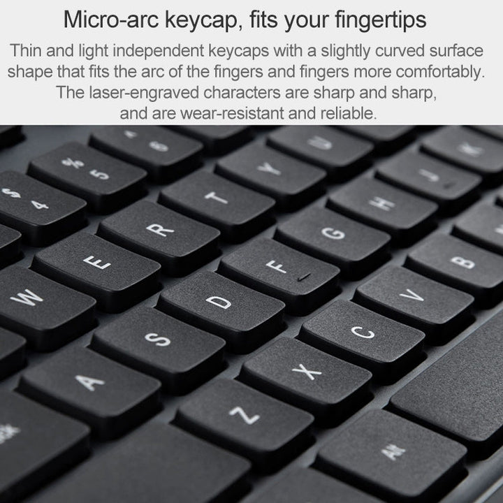 Lisslune | Original Xiaomi 2.4GHz Wireless Keyboard + Mouse Set 2 for Notebook Desktop Laptop (Black)