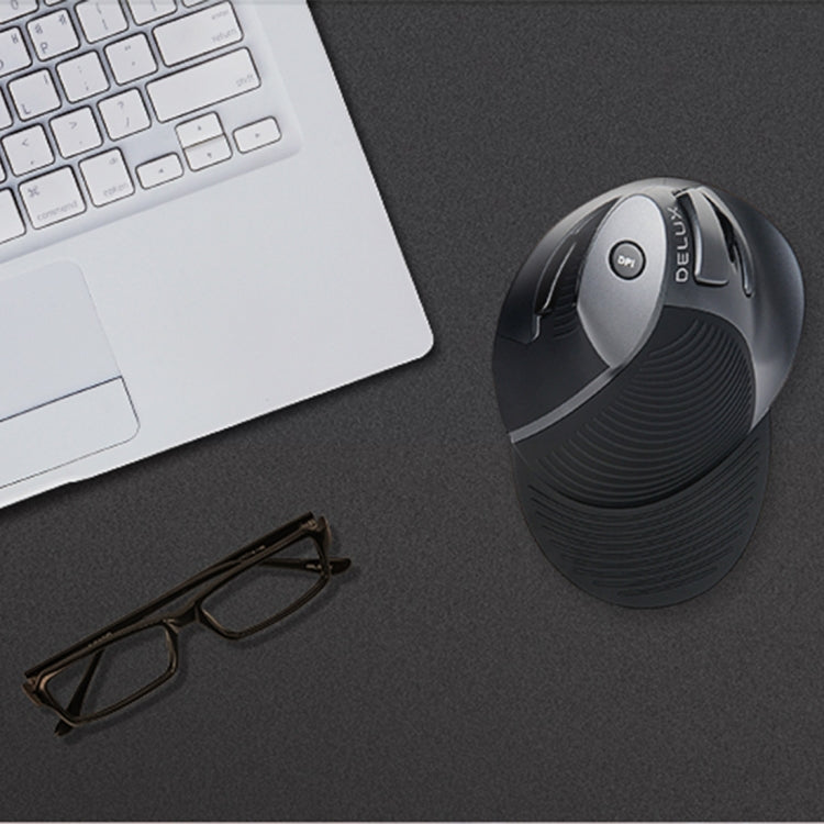 Lisslune | DELUX M618GX Wireless Ergonomic Vertical Mouse 1600DPI Optical Mouse