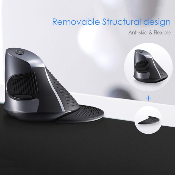 Lisslune | DELUX M618GX Wireless Ergonomic Vertical Mouse 1600DPI Optical Mouse