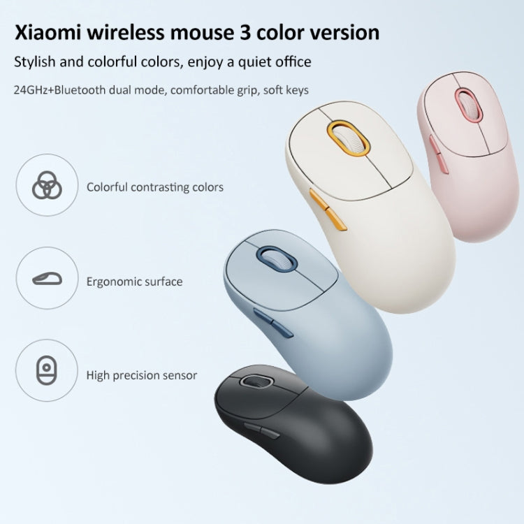 Lisslune | Original Xiaomi Dual-mode 1200DPI Ultra-thin Computer Mouse 3 (Pink)