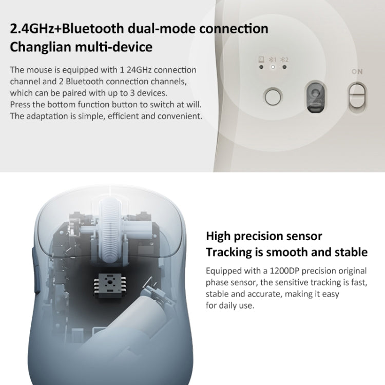 Lisslune | Original Xiaomi Dual-mode 1200DPI Ultra-thin Computer Mouse 3 (Pink)