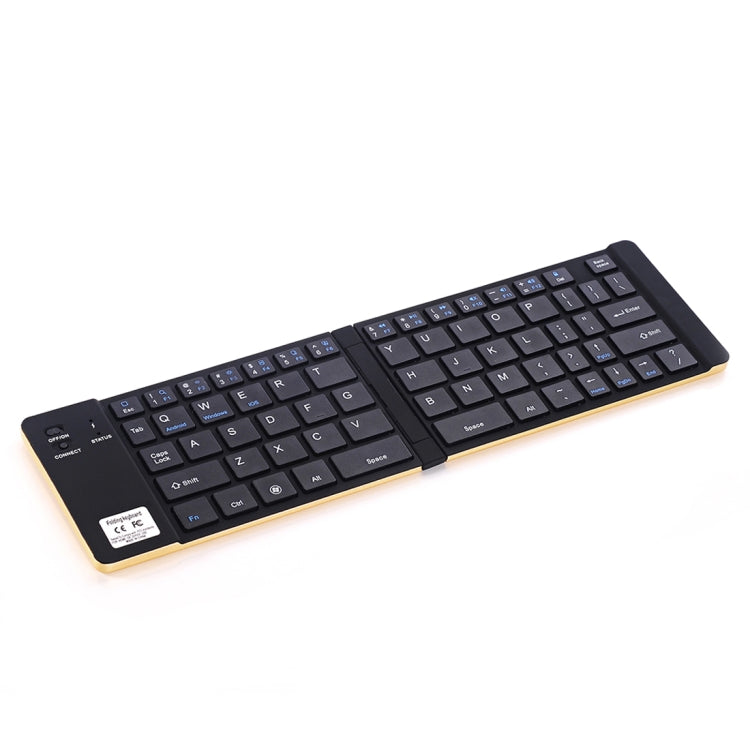 Lisslune | GK228 Ultraportable Foldable Bluetooth V3.0 Keyboard, Built-in Holder, Supports Android / iOS / Windows System (Black)