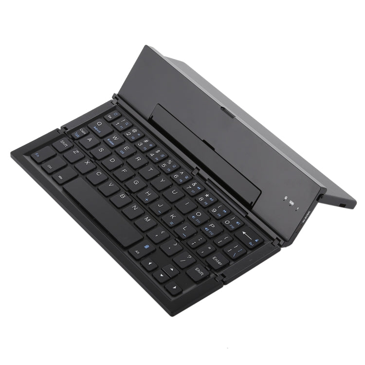 Lisslune | GK608 Ultra-thin foldable Bluetooth V3.0 keyboard, integrated holder, support for Android / iOS / Windows system (Black)