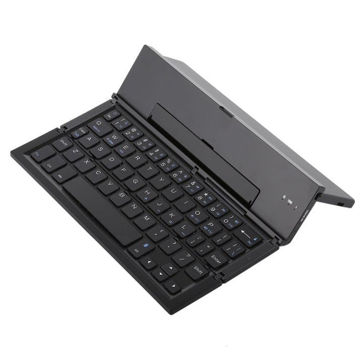 Lisslune | GK608 Ultra-thin foldable Bluetooth V3.0 keyboard, integrated holder, support for Android / iOS / Windows system (Black)