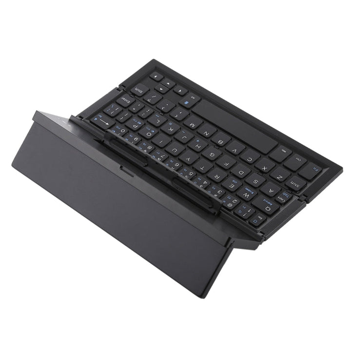 Lisslune | GK608 Ultra-thin foldable Bluetooth V3.0 keyboard, integrated holder, support for Android / iOS / Windows system (Black)