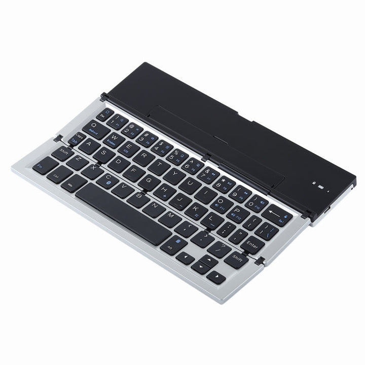 Lisslune | GK608 Ultra-thin Foldable Bluetooth V3.0 Keyboard, Built-in Holder, Supports Android / iOS / Windows System (Gray)