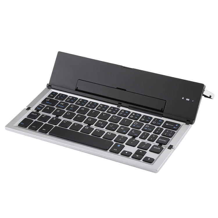 Lisslune | GK608 Ultra-thin Foldable Bluetooth V3.0 Keyboard, Built-in Holder, Supports Android / iOS / Windows System (Gray)