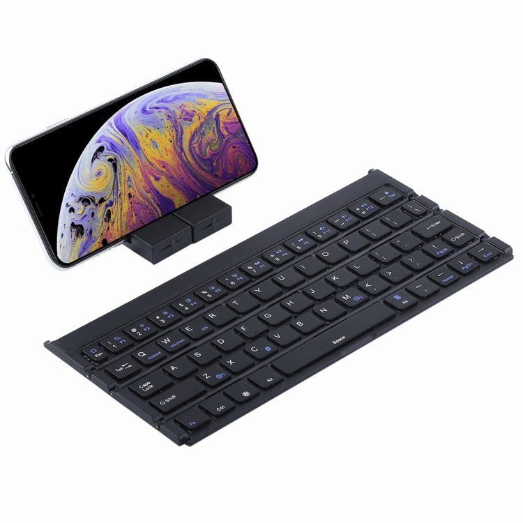 Lisslune | GK808 Ultra-thin Foldable Bluetooth V3.0 Keyboard, Built-in Stand, Supports Android / iOS / Windows System (Black)