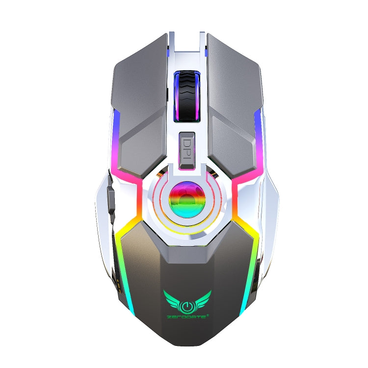 Lisslune | ZERODATE T30 2.4GHz 2400DPI three-level adjustable RGB backlighting Wireless Optical Mouse (Gray)