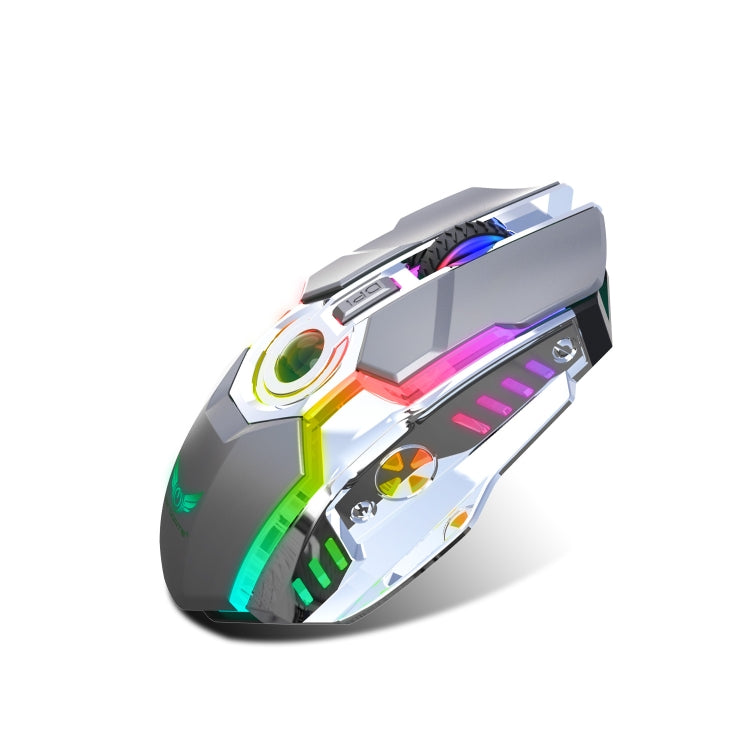 Lisslune | ZERODATE T30 2.4GHz 2400DPI three-level adjustable RGB backlighting Wireless Optical Mouse (Gray)