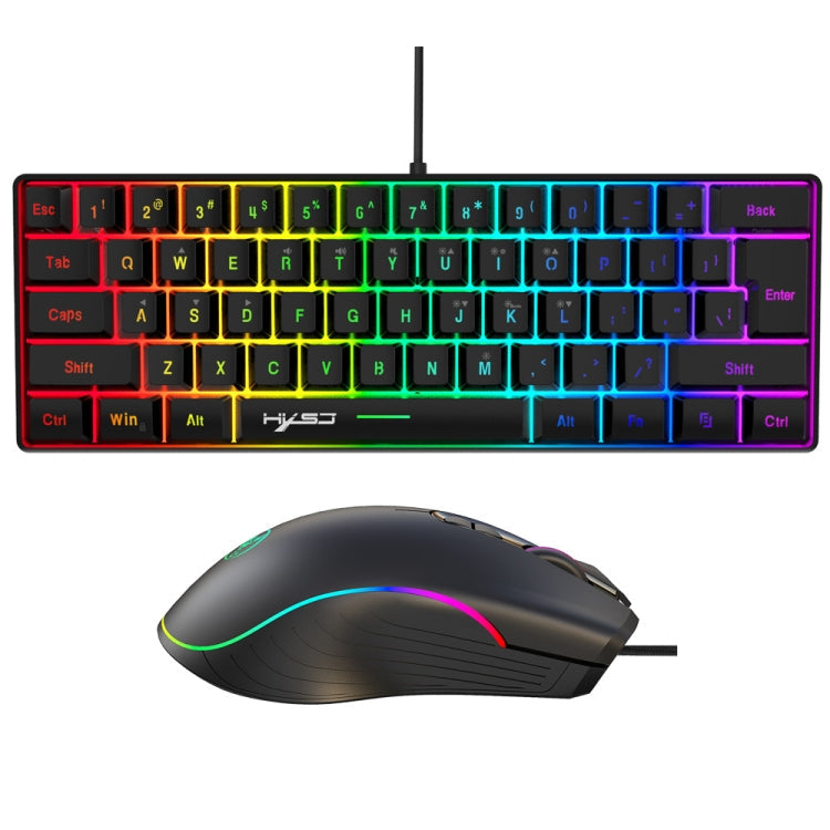 Lisslune | HXSJ V700B+A867 Wired RGB Backlit Keyboard and Mouse Set