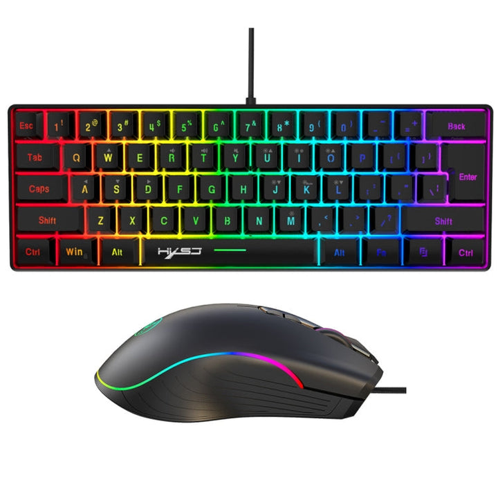 Lisslune | HXSJ V700B+A867 Wired RGB Backlit Keyboard and Mouse Set