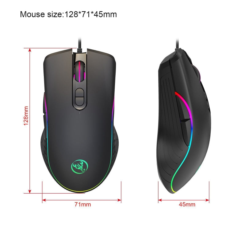 Lisslune | HXSJ V700B+A867 Wired RGB Backlit Keyboard and Mouse Set