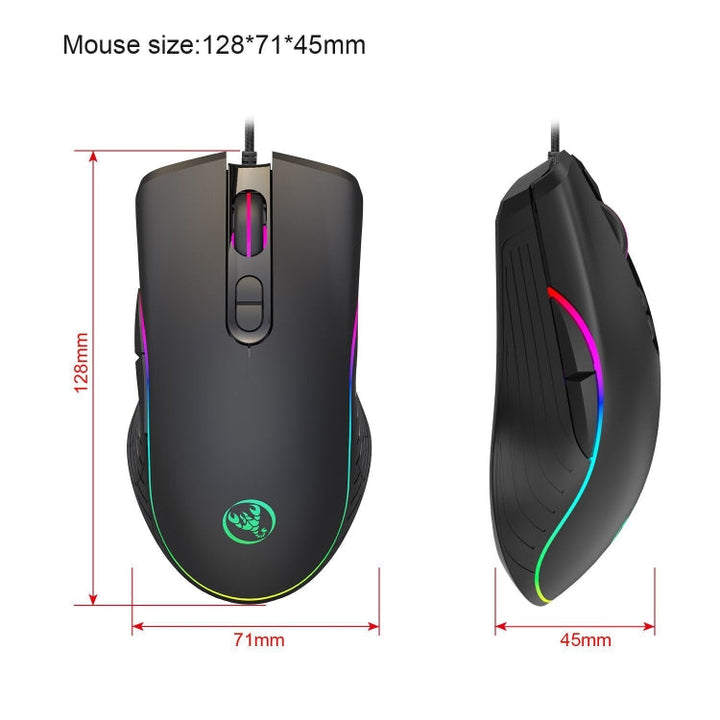 Lisslune | HXSJ V700B+A867 Wired RGB Backlit Keyboard and Mouse Set