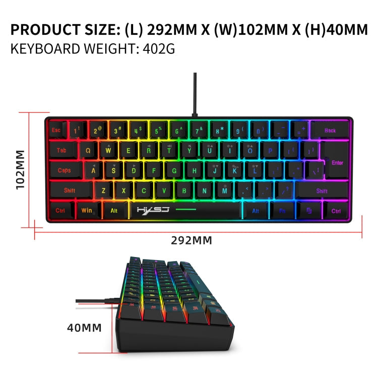 Lisslune | HXSJ V700B+A867 Wired RGB Backlit Keyboard and Mouse Set