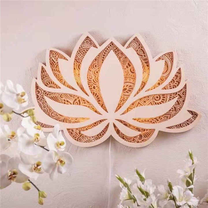 Lisslune | Lotus Mandala wall lamp for a peaceful atmosphere
