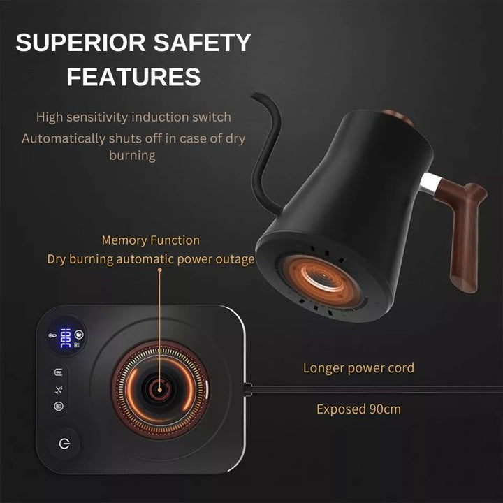 Lisslune | Smart Electric Gooseneck Kettle With Temperature Control