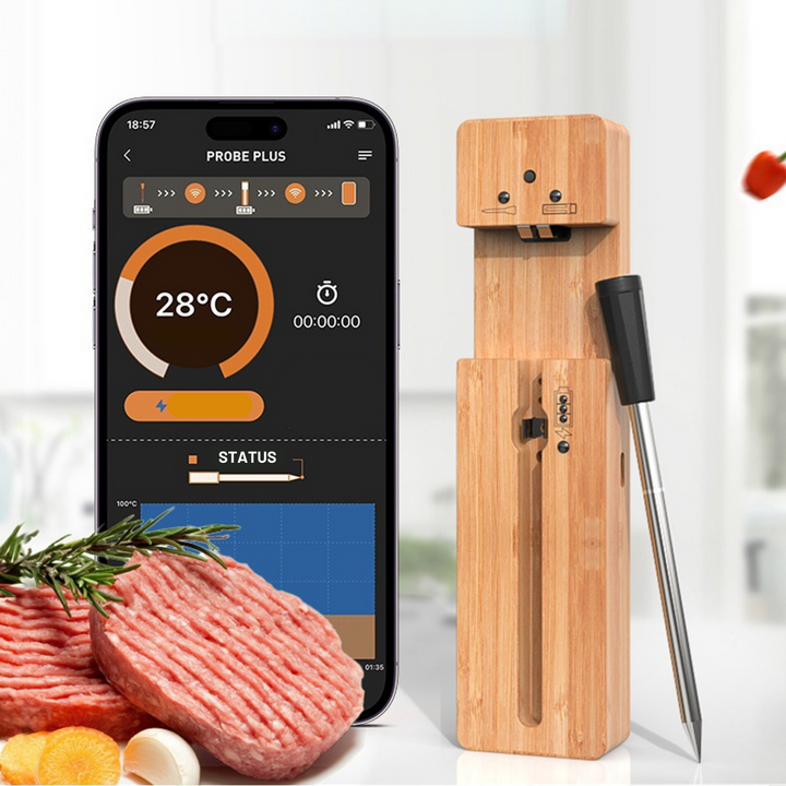 Lisslune | Wireless Meat Thermometer – Perfect Steaks, BBQ, Fish, or Turkey Made Easy