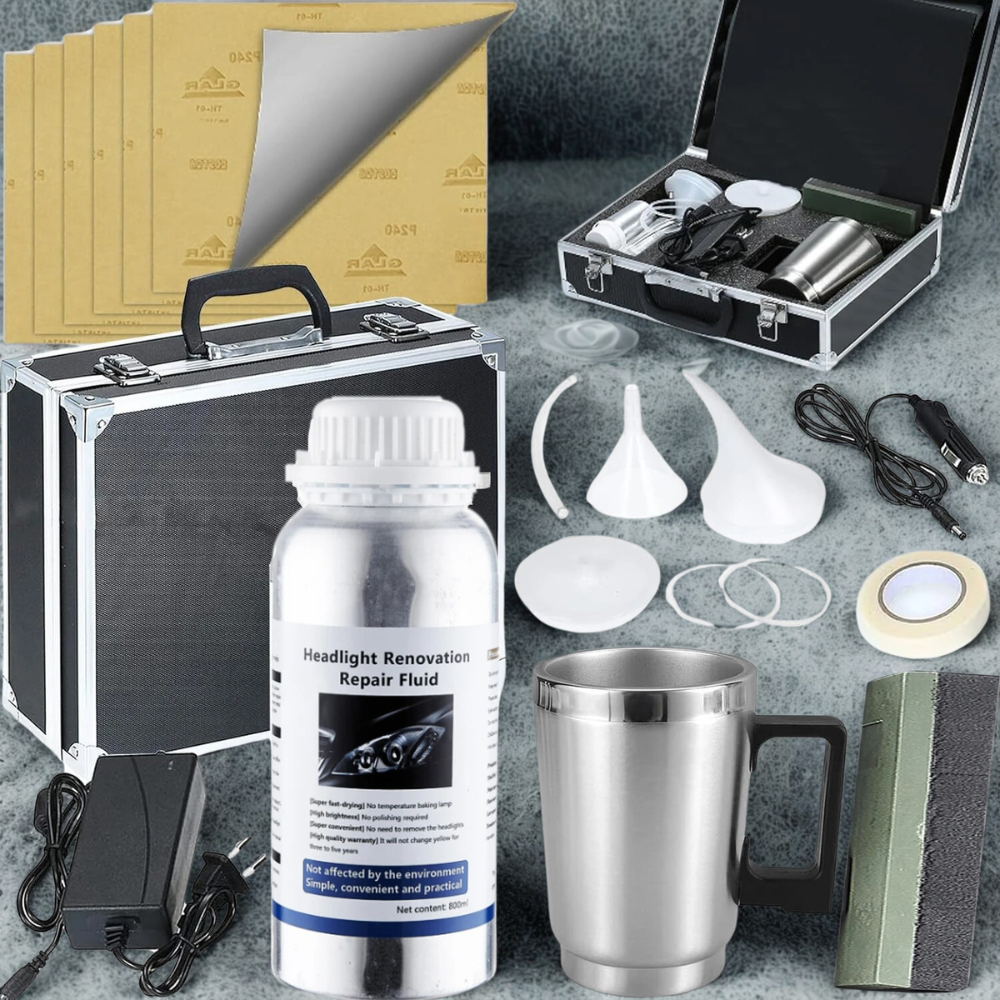 Lisslune | Headlight Restoration Kit | ClearVision | Car Headlight Repair & Polishing System