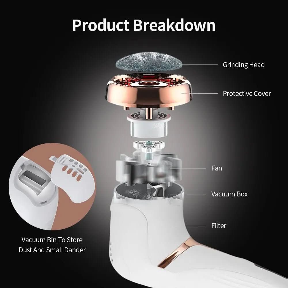 Lisslune | Rechargeable foot care device for silky soft feet