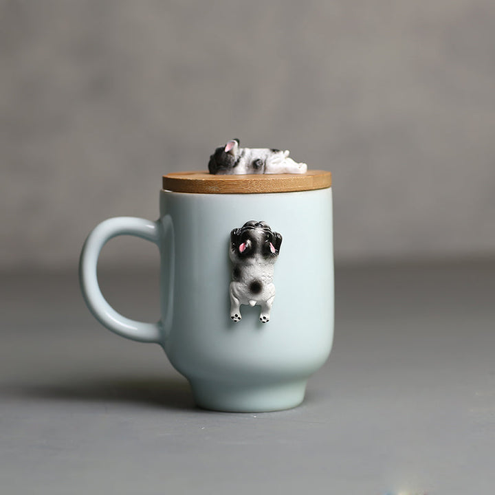 Lisslune | 3D Climbing Bulldog Ceramic Mugs