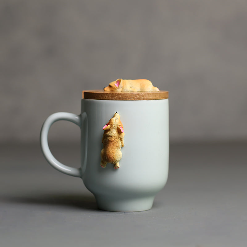 Lisslune | 3D Climbing Bulldog Ceramic Mugs