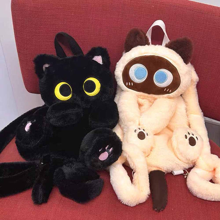 Lisslune | Cute Cat Plush Backpack