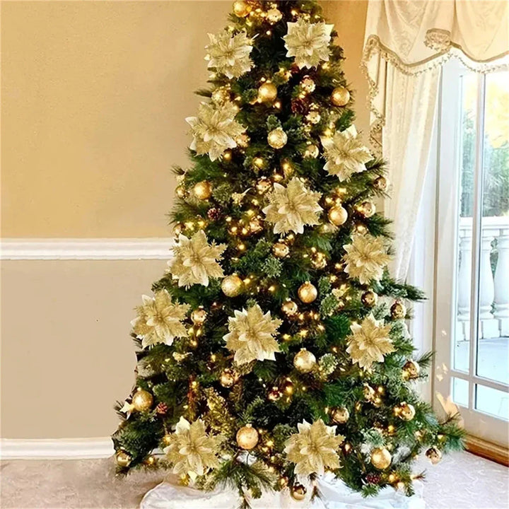 Lisslune | Floravine Christmas Flowers – Luxury Artificial Flowers in Red, Pink and Gold for Party Decoration