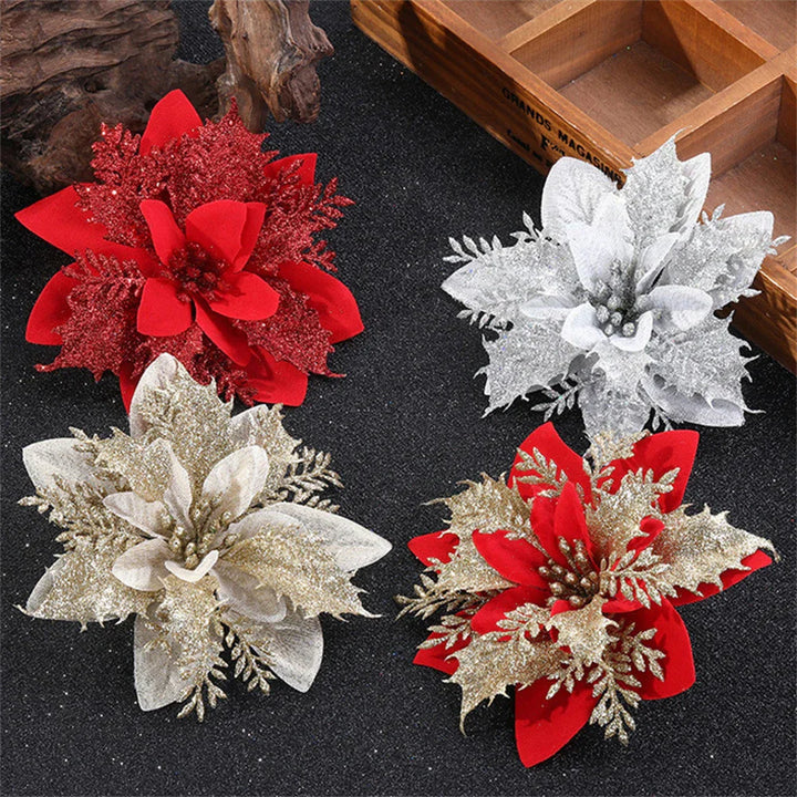 Lisslune | Floravine Christmas Flowers – Luxury Artificial Flowers in Red, Pink and Gold for Party Decoration