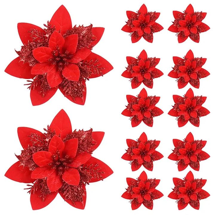 Lisslune | Floravine Christmas Flowers – Luxury Artificial Flowers in Red, Pink and Gold for Party Decoration