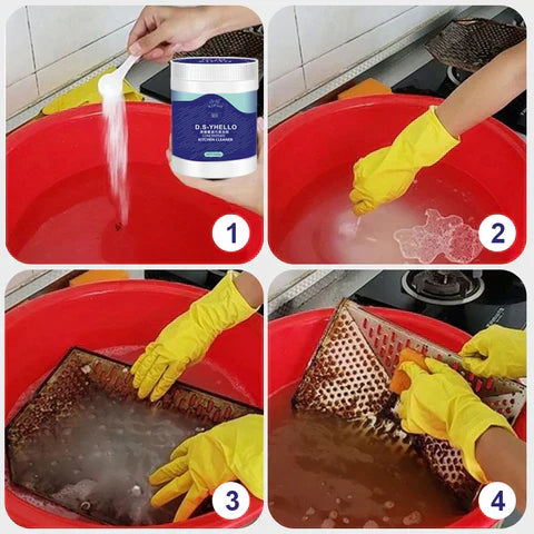 Lisslune | Kitchen degreaser cleaning agent Powerful oil contamination powder
