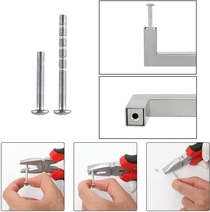 Lisslune | Kitchen cabinet pulls brushed nickel stainless steel cabinet handles