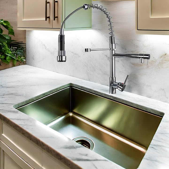 Lisslune | Pull-Out Kitchen Faucet with 360° Rotating Spout and Dual Mode Sprayer