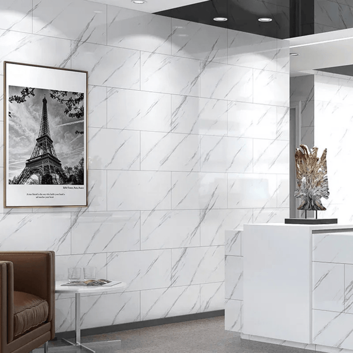Lisslune | Self-adhesive marble PVC floor tiles 60×30 cm