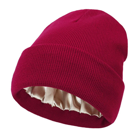 Lisslune | Noor Silk Winter Hat – Wool & Silk – Anti-Frizz Hair Protection